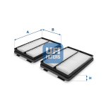Filtras, salono oras UFI 53.234.00