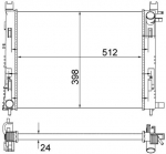 Radiaator,mootorijahutus MAHLE CR 2166 001S