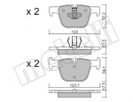 Piduriklotsi komplekt,ketaspidur METELLI 22-0963-0