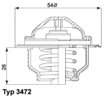 Termostaat,Jahutusvedelik WAHLER 3472.87D