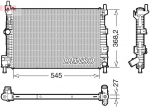Radiaator,mootorijahutus DENSO DRM44045