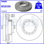 Piduriketas DELPHI BG9356