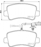 Piduriklotsi komplekt,ketaspidur HELLA 8DB 355 015-301