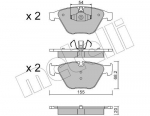 Piduriklotsi komplekt,ketaspidur METELLI 22-0558-6