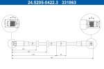 Pidurivoolik ATE 24.5205-0422.3