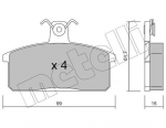 Piduriklotsi komplekt,ketaspidur METELLI 22-0026-0