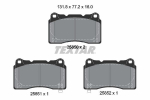 Piduriklotsi komplekt,ketaspidur TEXTAR 2585001