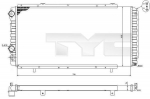 Radiaator,mootorijahutus TYC 709-0014-R