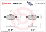 Piduriklotsi komplekt,ketaspidur BREMBO P50052NX