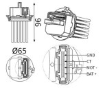 Regulaator, salongipuhur MAHLE ABR 207 000S
