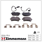Piduriklotsi komplekt,ketaspidur ZIMMERMANN 25214.175.6