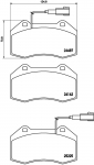Piduriklotsi komplekt,ketaspidur BREMBO P 23 139