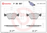 Piduriklotsi komplekt,ketaspidur BREMBO P 36 007