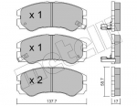 Piduriklotsi komplekt,ketaspidur METELLI 22-0357-0