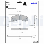 Piduriklotsi komplekt,ketaspidur DELPHI LP3658