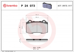 Piduriklotsi komplekt,ketaspidur BREMBO P 24 073