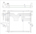 Radiaator,mootorijahutus TYC 703-0009-R