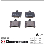 Piduriklotsi komplekt,ketaspidur ZIMMERMANN 23305.155.1