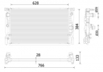 Radiaator,mootorijahutus MAHLE CR 2324 000P