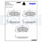 Piduriklotsi komplekt,ketaspidur DELPHI LP1552
