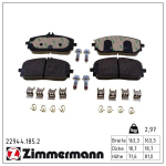 Piduriklotsi komplekt,ketaspidur ZIMMERMANN 22944.185.2