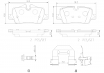 Piduriklotsi komplekt,ketaspidur BREMBO P06113NX