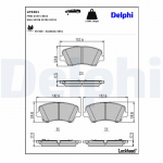 Piduriklotsi komplekt,ketaspidur DELPHI LP3361