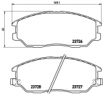 Piduriklotsi komplekt,ketaspidur BREMBO P 30 028