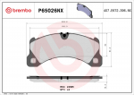 Piduriklotsi komplekt,ketaspidur BREMBO P65026NX