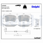 Piduriklotsi komplekt,ketaspidur DELPHI LP3625
