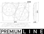 Ventilaator,mootorijahutus MAHLE CFF 551 000P