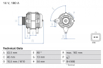 Generaator BOSCH 0 986 084 650