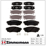 Piduriklotsi komplekt,ketaspidur ZIMMERMANN 22434.145.1