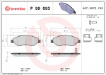 Piduriklotsi komplekt,ketaspidur BREMBO P 59 053