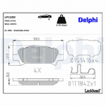 Piduriklotsi komplekt,ketaspidur DELPHI LP1509