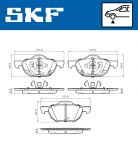 Piduriklotsi komplekt,ketaspidur SKF VKBP 80518 A
