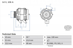 Generaator BOSCH 0 986 080 440