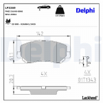 Piduriklotsi komplekt,ketaspidur DELPHI LP3269