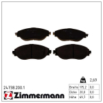 Piduriklotsi komplekt,ketaspidur ZIMMERMANN 24738.200.1