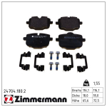 Piduriklotsi komplekt,ketaspidur ZIMMERMANN 24704.180.2
