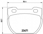 Piduriklotsi komplekt,ketaspidur BREMBO P 44 006