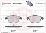 Piduriklotsi komplekt,ketaspidur BREMBO P44020NX