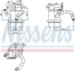Radiaator,heitgaaside tagasijooks NISSENS 989421