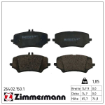 Piduriklotsi komplekt,ketaspidur ZIMMERMANN 26402.150.1