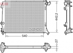 Radiaator,mootorijahutus DENSO DRM23115