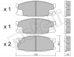 Piduriklotsi komplekt,ketaspidur METELLI 22-0909-0