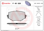 Piduriklotsi komplekt,ketaspidur BREMBO P 49 020