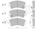 Piduriklotsi komplekt,ketaspidur METELLI 22-0476-0