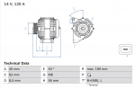 Generaator BOSCH 0 986 041 740