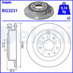 Piduriketas DELPHI BG3231